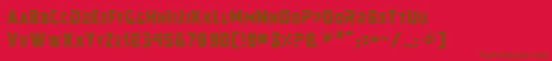 Fonte Galaxy ffy – fontes marrons em um fundo vermelho