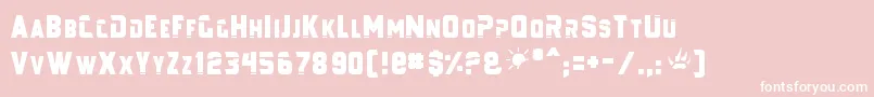 フォントGalaxy ffy – ピンクの背景に白い文字