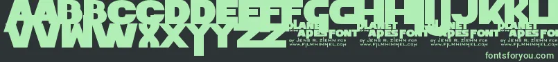 PlanetOfTheApes Font – Green Fonts on Black Background