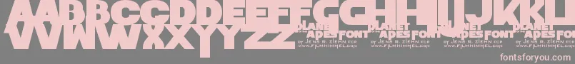 PlanetOfTheApes Font – Pink Fonts on Gray Background