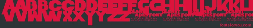 PlanetOfTheApes Font – Red Fonts on Black Background