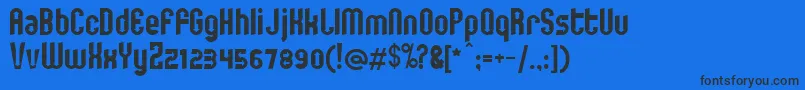Youaretheone Font – Black Fonts on Blue Background