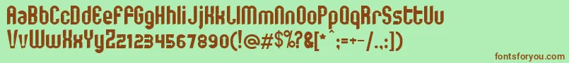 Youaretheone Font – Brown Fonts on Green Background