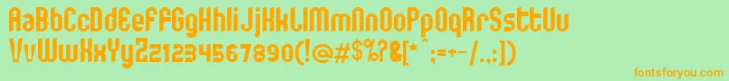 Youaretheone Font – Orange Fonts on Green Background