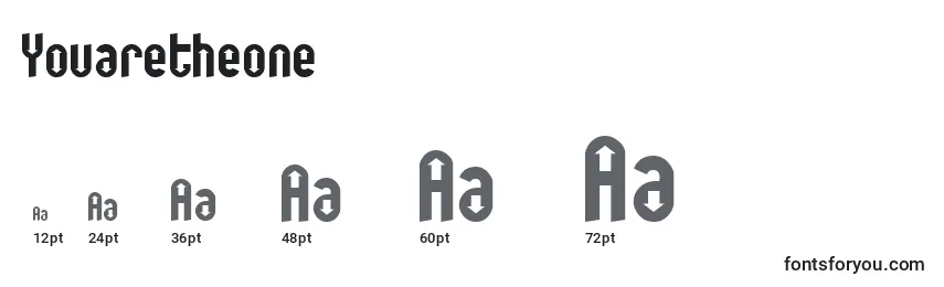 Youaretheone Font Sizes