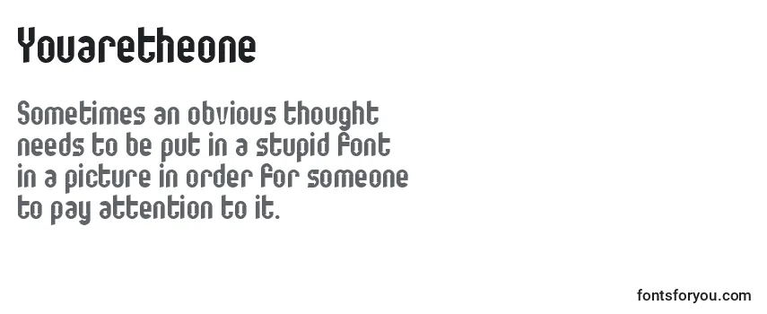 Review of the Youaretheone Font