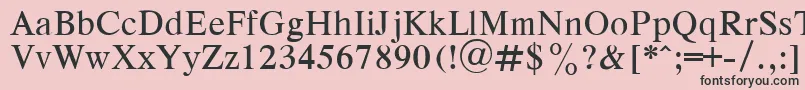 フォントRespectPlain – ピンクの背景に黒い文字