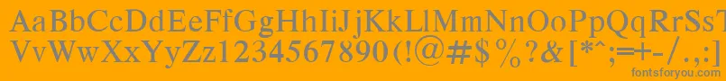 フォントRespectPlain – オレンジの背景に灰色の文字