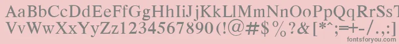 フォントRespectPlain – ピンクの背景に灰色の文字