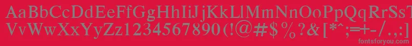 Czcionka RespectPlain – szare czcionki na czerwonym tle