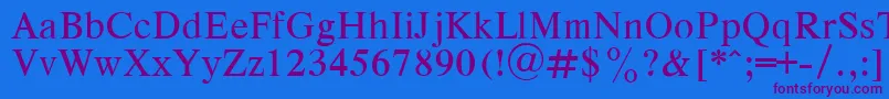 RespectPlain Font – Purple Fonts on Blue Background
