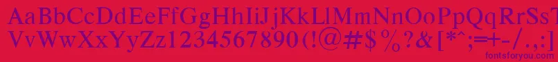 RespectPlain Font – Purple Fonts on Red Background