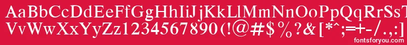 フォントRespectPlain – 赤い背景に白い文字