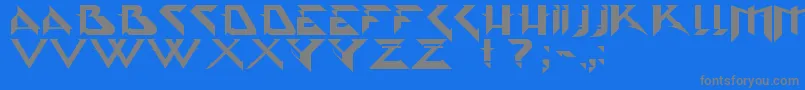 Fonte Psytype – fontes cinzas em um fundo azul