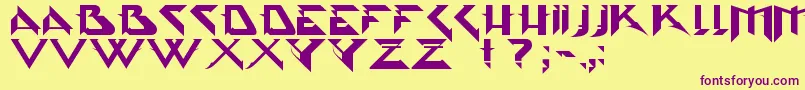 Psytype Font – Purple Fonts on Yellow Background