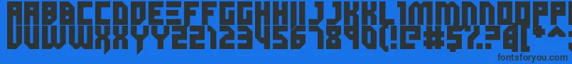 Dubspikes Font – Black Fonts on Blue Background