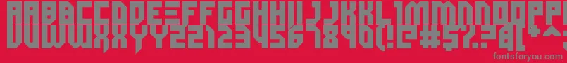 Dubspikes Font – Gray Fonts on Red Background