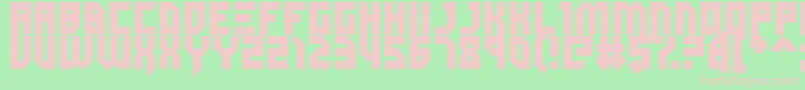 フォントDubspikes – 緑の背景にピンクのフォント