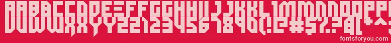 Dubspikes Font – Pink Fonts on Red Background