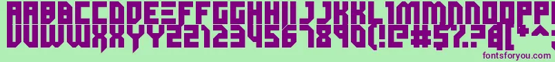 フォントDubspikes – 緑の背景に紫のフォント
