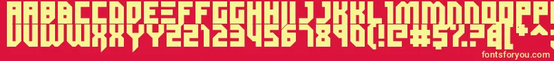 Dubspikes Font – Yellow Fonts on Red Background