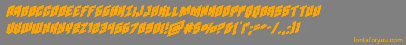 Galaxyforcextraexpandital Font – Orange Fonts on Gray Background