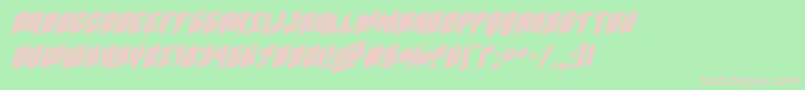 Galaxyforcextraexpandital Font – Pink Fonts on Green Background