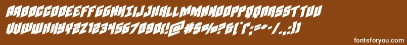 Galaxyforcextraexpandital Font – White Fonts on Brown Background