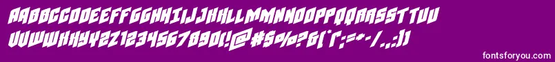 Galaxyforcextraexpandital Font – White Fonts on Purple Background