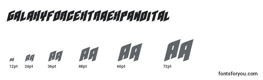 Galaxyforcextraexpandital Font Sizes