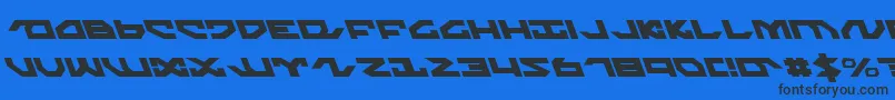 Nightrunnerl Font – Black Fonts on Blue Background