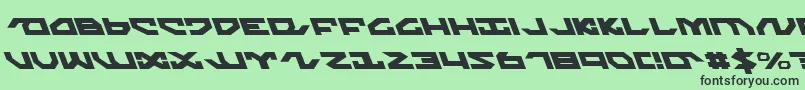 フォントNightrunnerl – 緑の背景に黒い文字