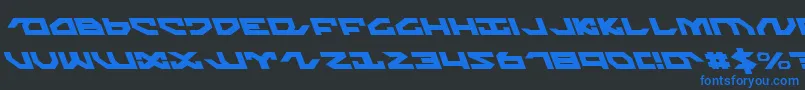 Nightrunnerl Font – Blue Fonts on Black Background