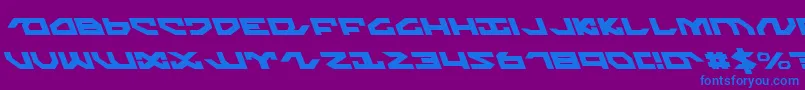 Nightrunnerl-fontti – siniset fontit violetilla taustalla