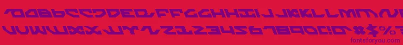 Nightrunnerl Font – Purple Fonts on Red Background
