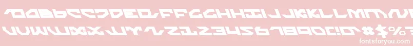 Nightrunnerl-Schriftart – Weiße Schriften auf rosa Hintergrund