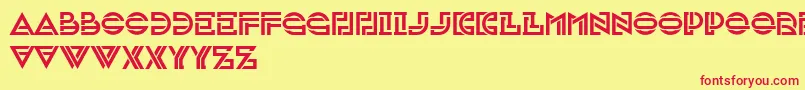 フォントInvestigation – 赤い文字の黄色い背景