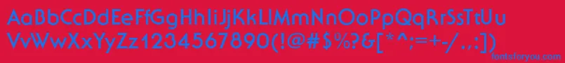 SebastianBold Font – Blue Fonts on Red Background