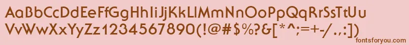 Police SebastianBold – polices brunes sur fond rose