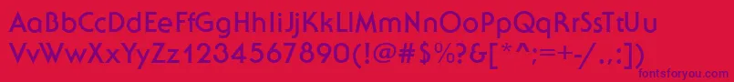 SebastianBold Font – Purple Fonts on Red Background