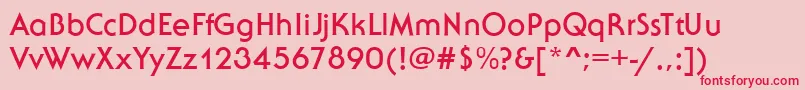Police SebastianBold – polices rouges sur fond rose