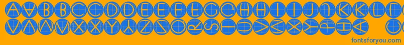 Xperimentypofsblack Font – Blue Fonts on Orange Background