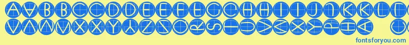 Xperimentypofsblack Font – Blue Fonts on Yellow Background