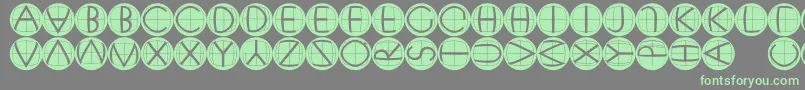 Xperimentypofsblack Font – Green Fonts on Gray Background