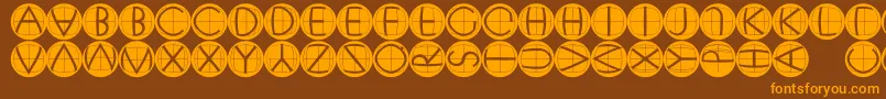 Xperimentypofsblack Font – Orange Fonts on Brown Background