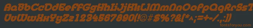 MedflyblackItalic Font – Brown Fonts on Black Background