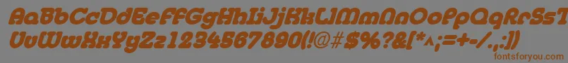 MedflyblackItalic Font – Brown Fonts on Gray Background
