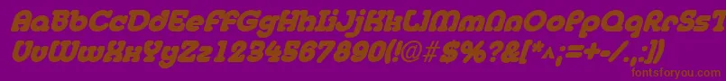 MedflyblackItalic Font – Brown Fonts on Purple Background