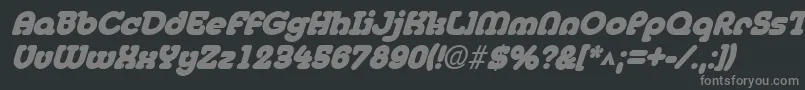 フォントMedflyblackItalic – 黒い背景に灰色の文字