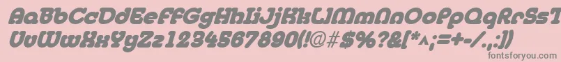 MedflyblackItalic Font – Gray Fonts on Pink Background